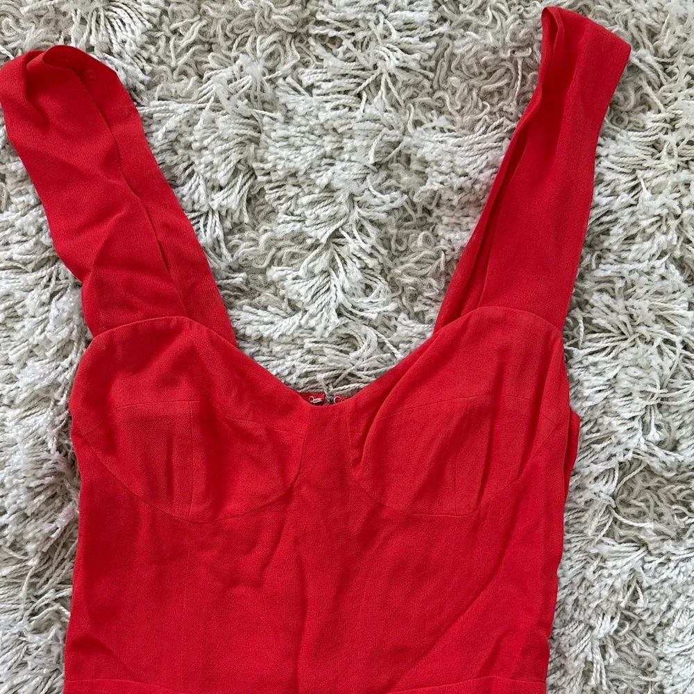 Reformation Hot Day Red Fulton Midi Dress - Picture 3 of 9
